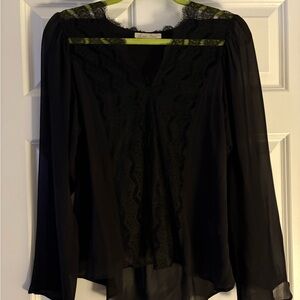 Love Sam Black Lace Blouse